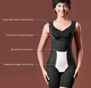 Full Body Shaper Slimming Bodysuit Waist Trainer Adjustable Size Seamless Shapewear