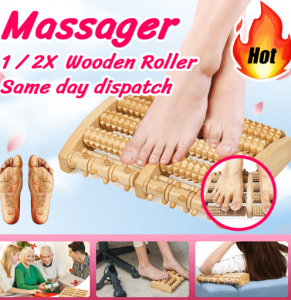 Foot Massage Wooden Roller Massager Reflexology foot therapy
