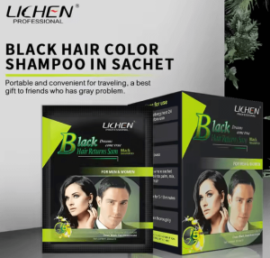 LICHEN Hair Color Shampoo SASHA BLACK AND BROWN 20mlx10