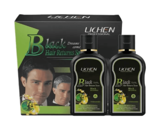 LICHEN Hair Color Shampoo Bottle Small Black