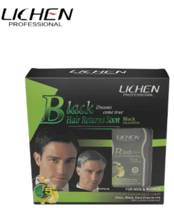 LICHEN Hair Color Shampoo Bottle Small Black