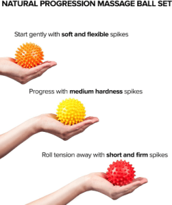   2 PCs Exercise Balls Spike Massage Ball Set