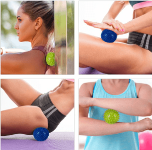   2 PCs Exercise Balls Spike Massage Ball Set