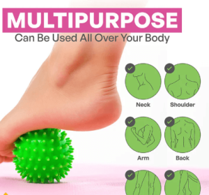   2 PCs Exercise Balls Spike Massage Ball Set