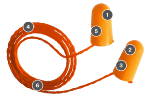 3M 1110 Corded Foam Ear Plugs
