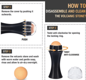 Natural Volcanic Face Roller Absorbing 2 in 1 Oil Control
