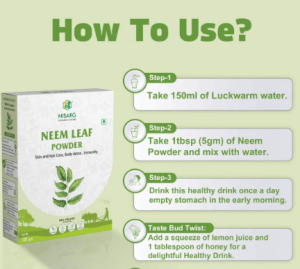 Organic Neem Leaf Powder For Skin 100g Delhi Gate Organics