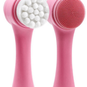Silicone 2 in 1 Facial Cleansing Brush Portable Face Massager