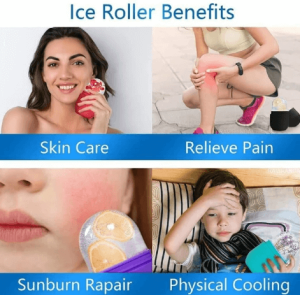 Silicone Ice Roller Face Massager for Face
