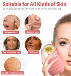 Silicone Ice Roller Face Massager for Face