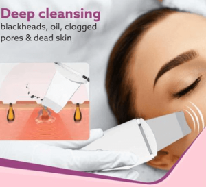 Ultrasonic Facial Skin Scrubber Device For Deep Cleansing