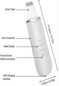 Ultrasonic Facial Skin Scrubber Device For Deep Cleansing