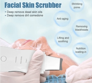 Ultrasonic Facial Skin Scrubber Device For Deep Cleansing