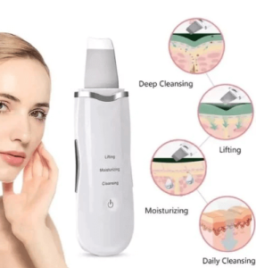 Ultrasonic Facial Skin Scrubber Device For Deep Cleansing