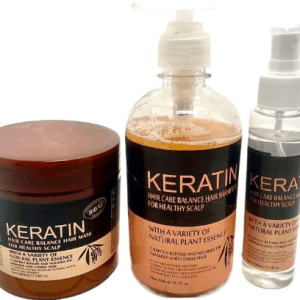 keratin shampoo and hair mask plus keratin serum