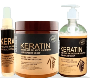 keratin shampoo and hair mask plus keratin serum