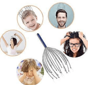  Claws Metal Head Massager with 360° Rollers