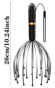  Claws Metal Head Massager with 360° Rollers