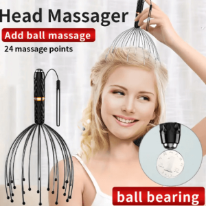  Claws Metal Head Massager with 360° Rollers