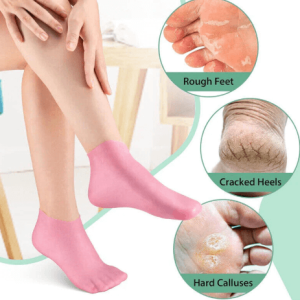 2 Pack Silicone Elastic Moisturizing Foot Socks