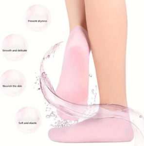 2 Pack Silicone Elastic Moisturizing Foot Socks