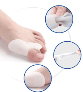 Pack Of 4 Pairs Silicone Gel Foot Fingers Hole