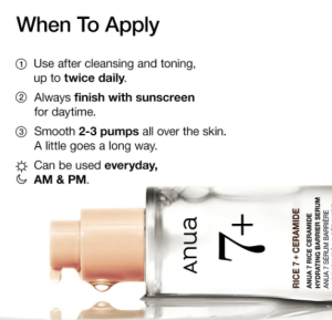 ANUA 7 Rice Ceramide Hydrating Barrier Serum