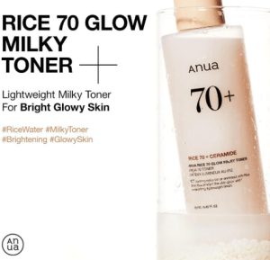 ANUA Rice 70 Glow Milky Toner