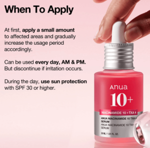 Anua Niacinamide 10% + TXA 4% Serum