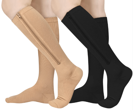 Zip-Up Compression Socks