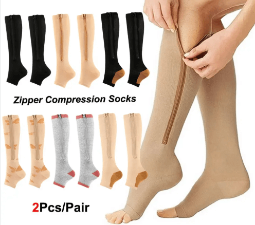 Zip-Up Compression Socks