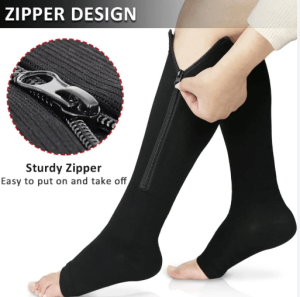 Zip-Up Compression Socks