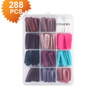 288 Pcs Full Cover Color Coffin Nail Tips 12 Size