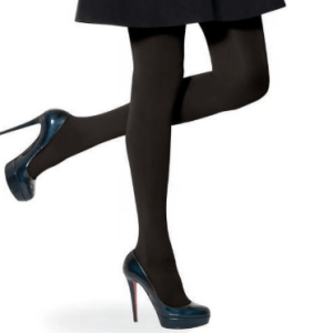 No Nonsense Super Opaque Control-Top Tights, Black, Large