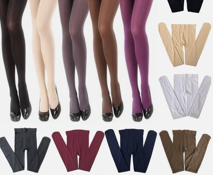 Women’s Footed Thick Opaque Stockings in 3 Colors