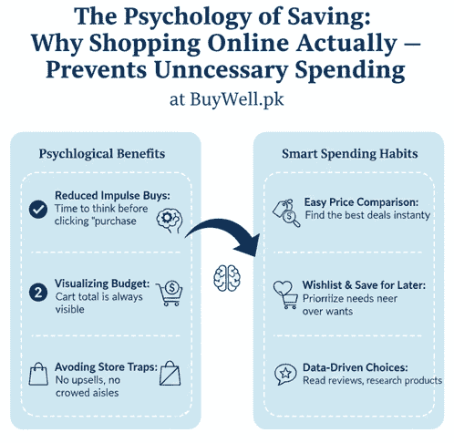 Online shopping in Pakistan to reduce impulse buying and save money