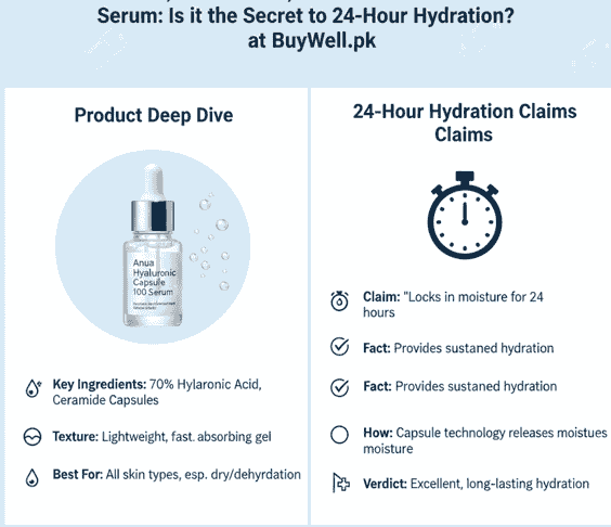 Anua Hyaluronic Acid Capsule 100 Serum for dry and dehydrated skin in Pakistan