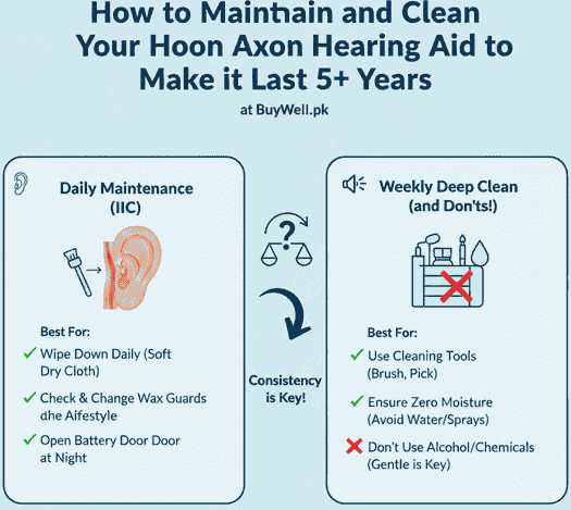 Proper maintenance of Axon hearing aids in Pakistan