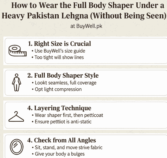 how to wear full body shaper under lehenga in pakistan