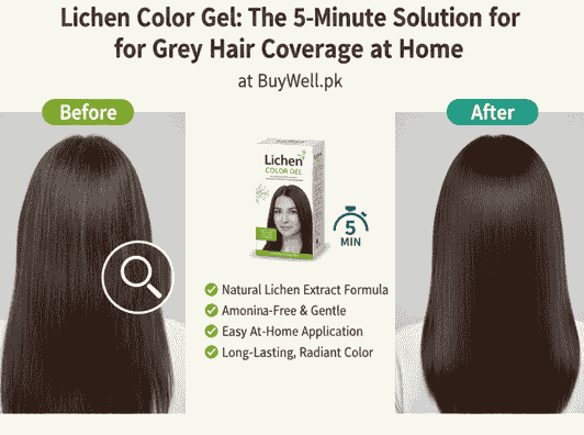 Lichen Color Gel for grey hair coverage in Pakistan