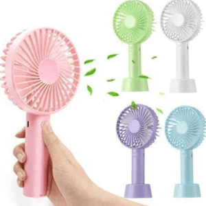 mini portable fan with led